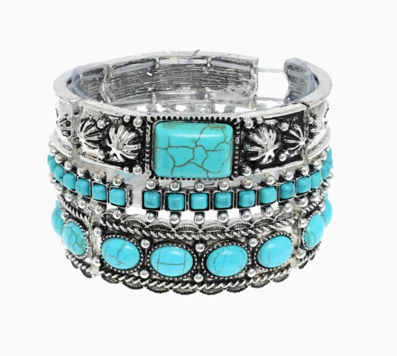 3 Pc. Turq. Bracelet Set