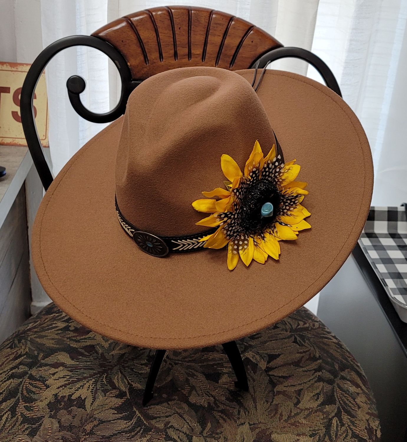 Custom Hat - Brown Sunflower