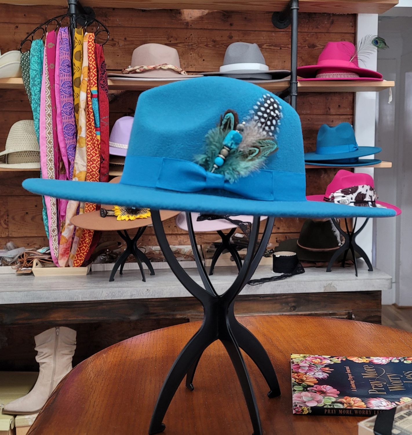 Custom Hat - Turquoise &amp; Spots