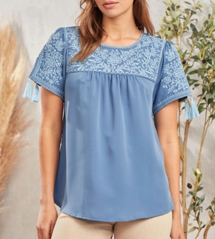 ON SALE Price Marked is 30% Off Orig. Price - Split Sleeves w Tassels