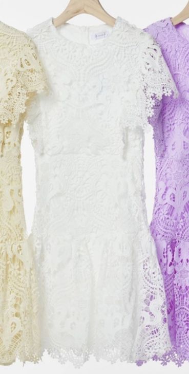 Lace Midi Dress, Colour: White, Size: S