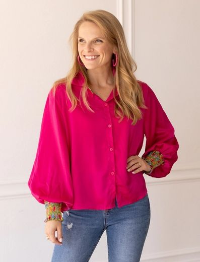 Painted Cuffs Blouse, Size: Small