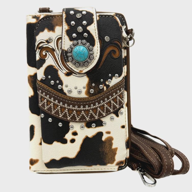 Cow Print Phone Wallet