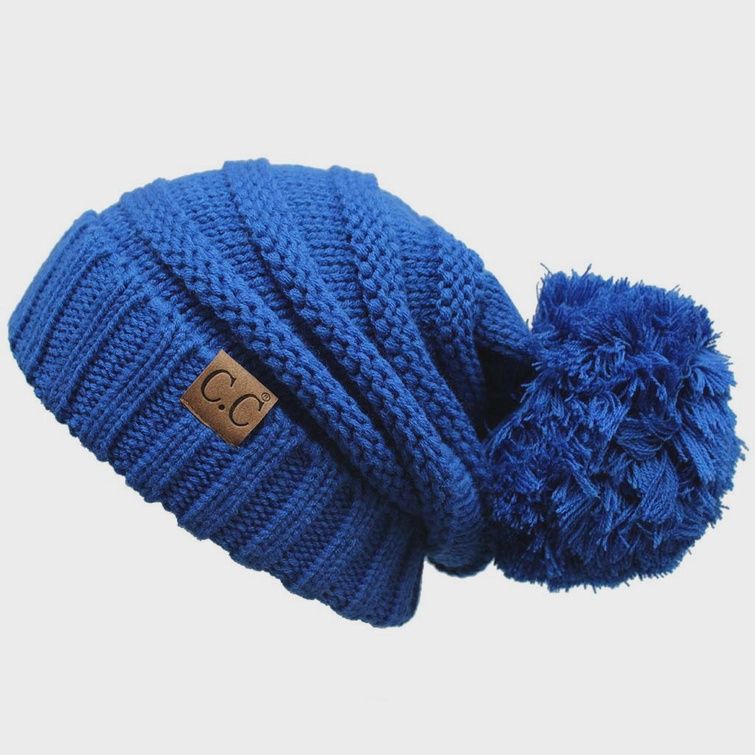 Slouchy Beanie w/Pom Pom