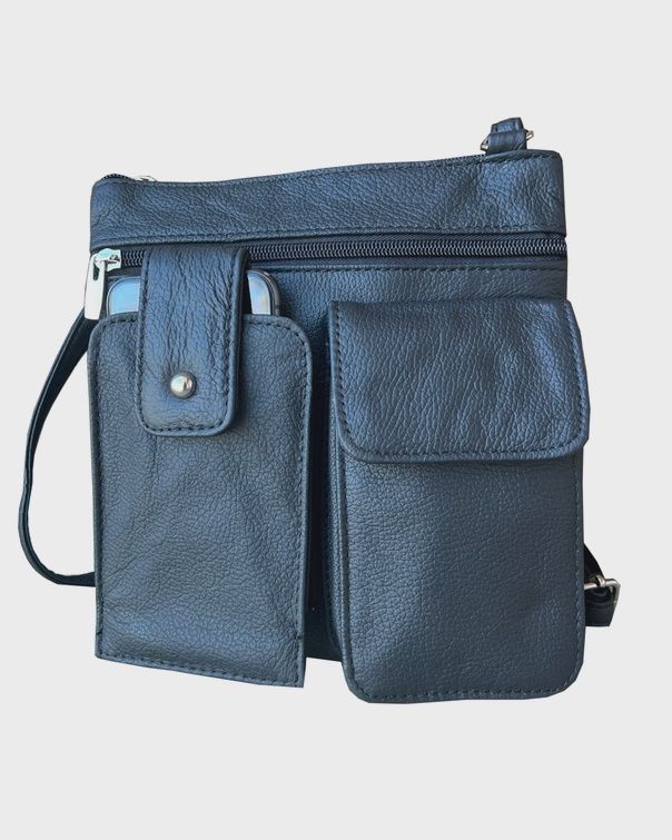 Leather Crossbody w Phone Pocket