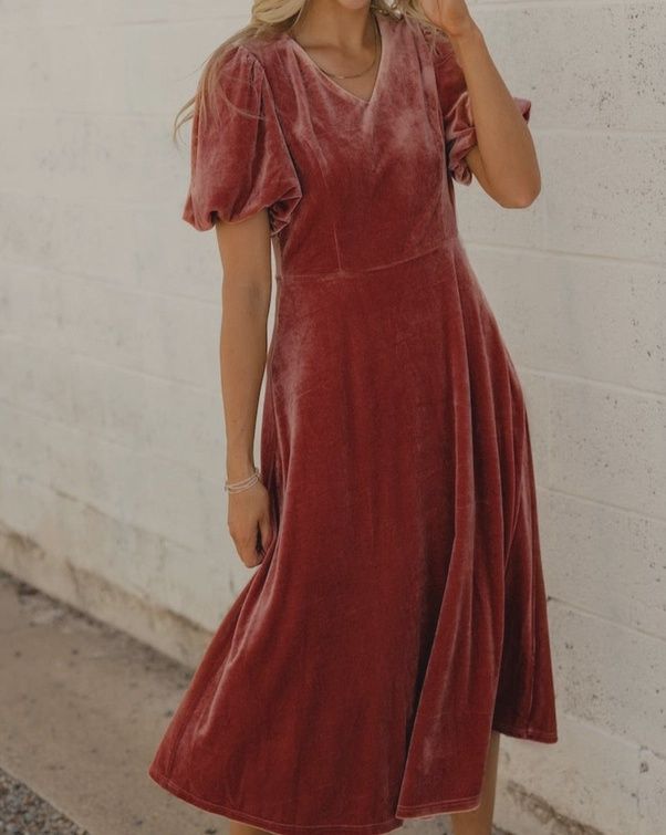 Velvet Bliss Midi Dress