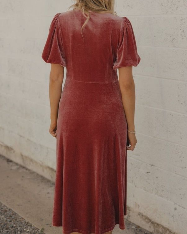 Velvet Bliss Midi Dress