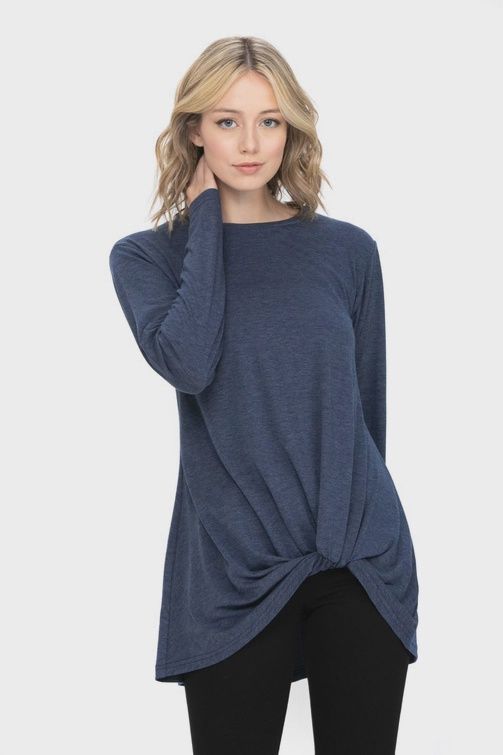 Twisted Hem Tunic, Size: SMALL