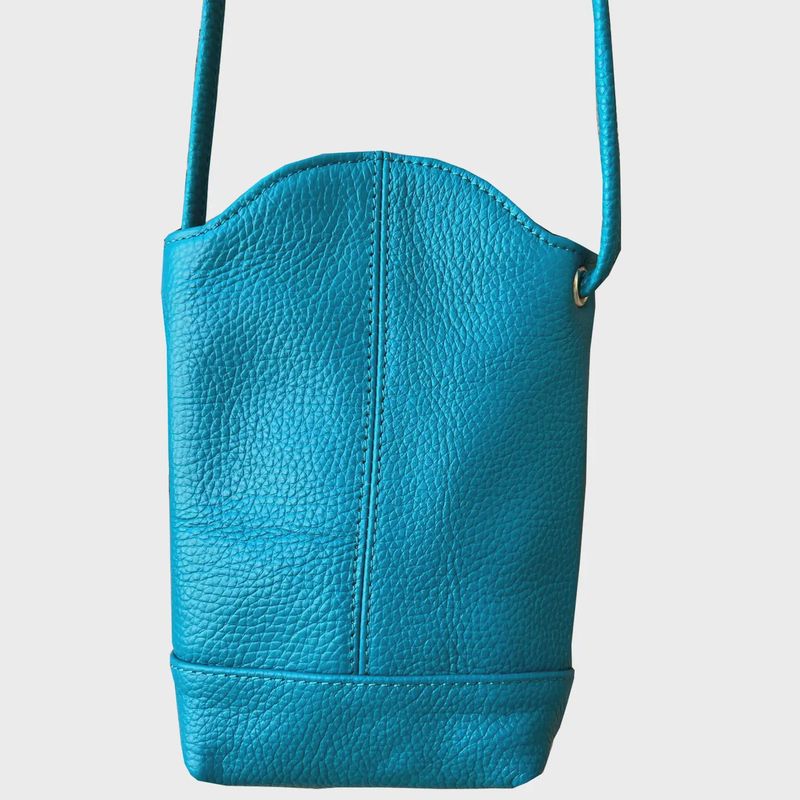 Turquoise Leather Crossbody Bag