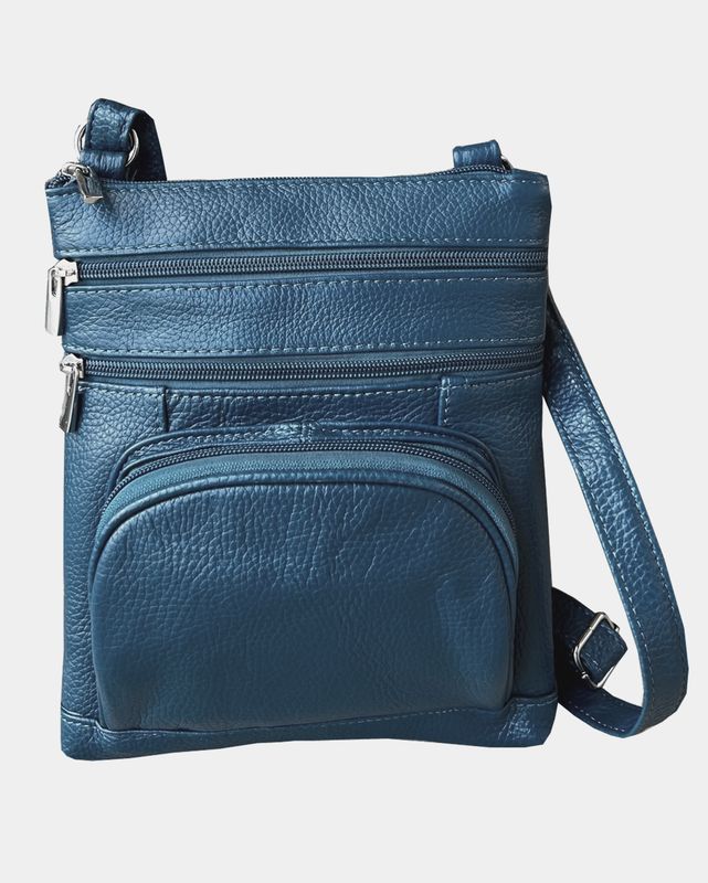 Leather Crossbody Organizer w Phone Pocket