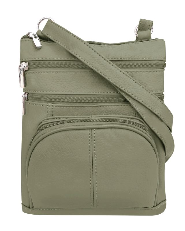 Leather Crossbody Organizer w Phone Pocket
