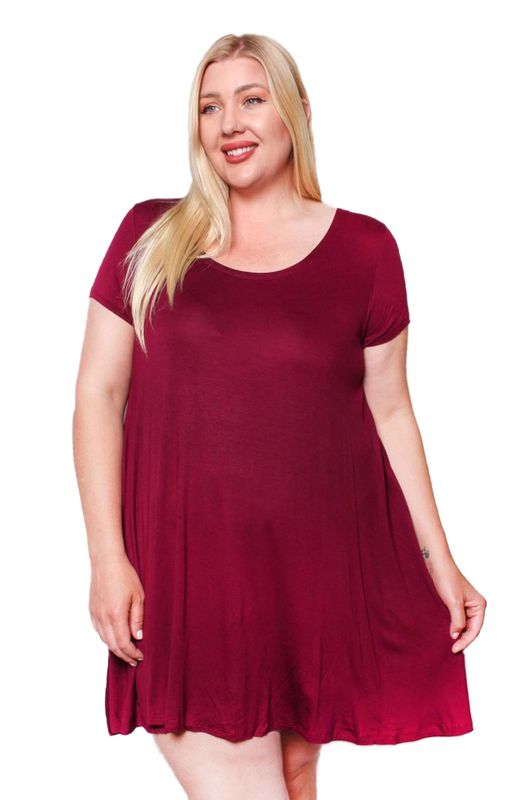 CURVY Scoop Neck Mini Dress