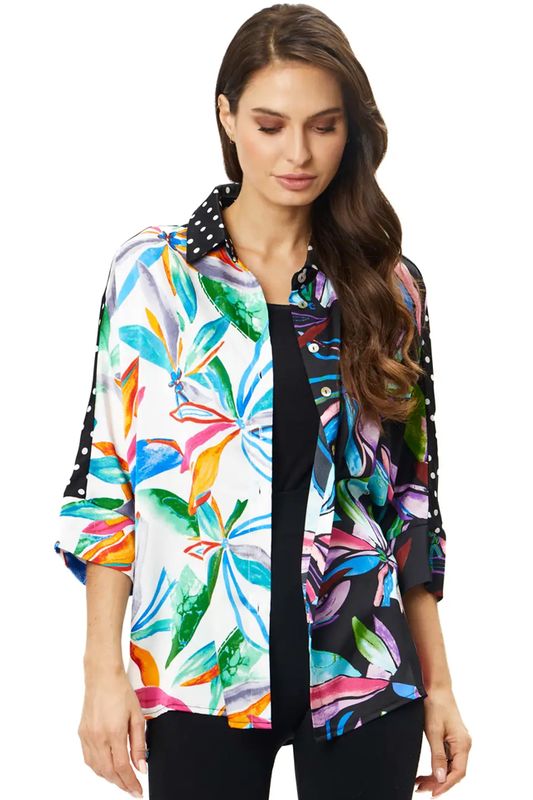 Tropical Polka Dot Blouse