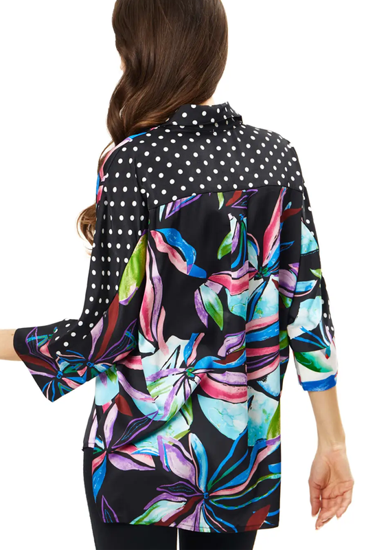 Tropical Polka Dot Blouse