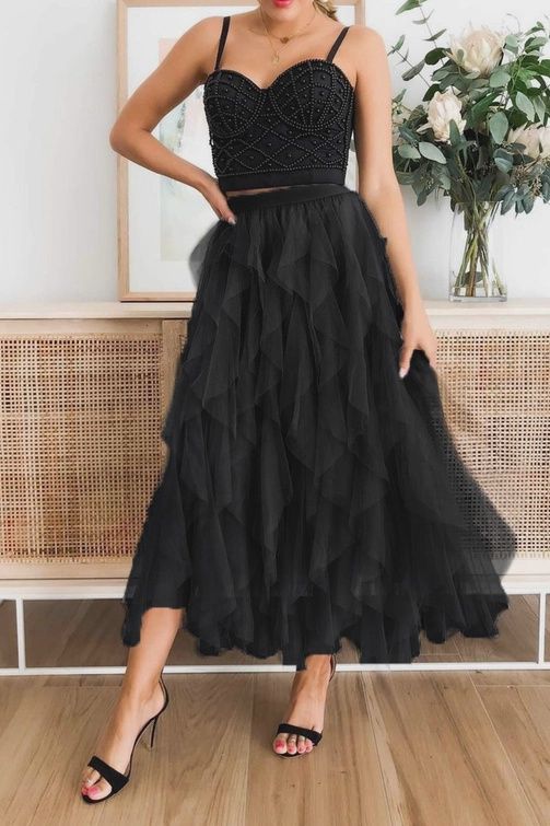 Long Tulle Skirt