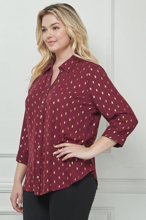 CURVY - Beautiful In Burgundy Blouse