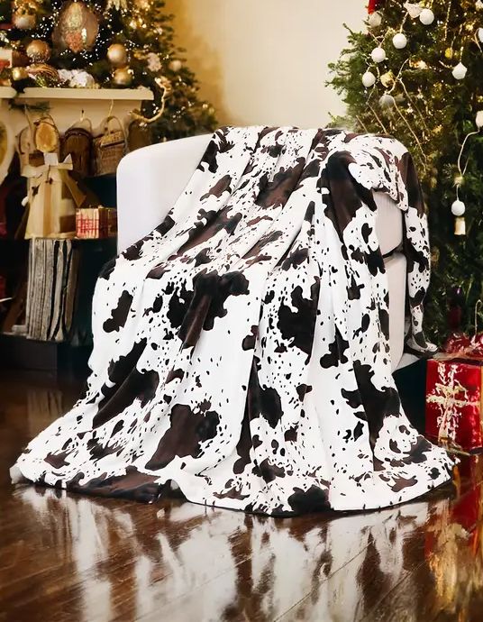 Ultra-soft Cow Print Blanket