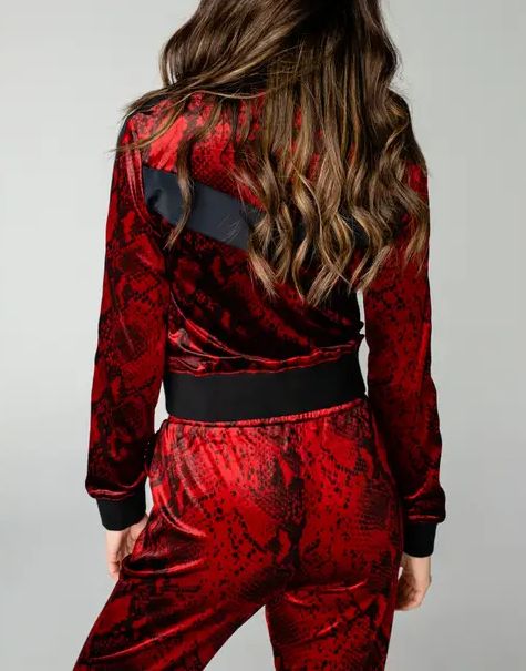 Fiery Print Velour Set