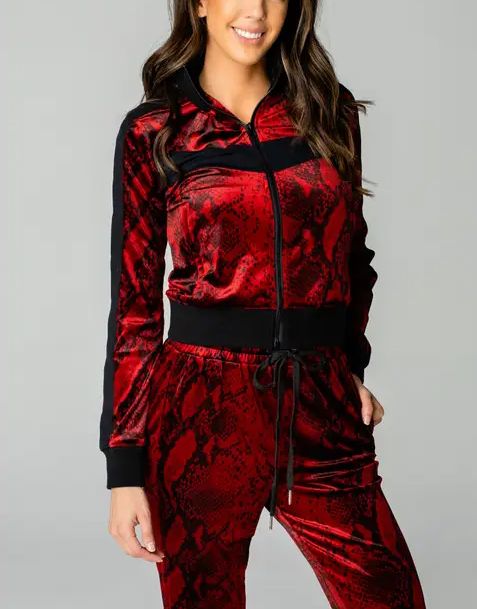 Fiery Print Velour Set
