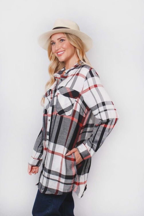 Four Pocket Plaid Flannel Shirt, Size: SMALL, STYLE: STYLE A