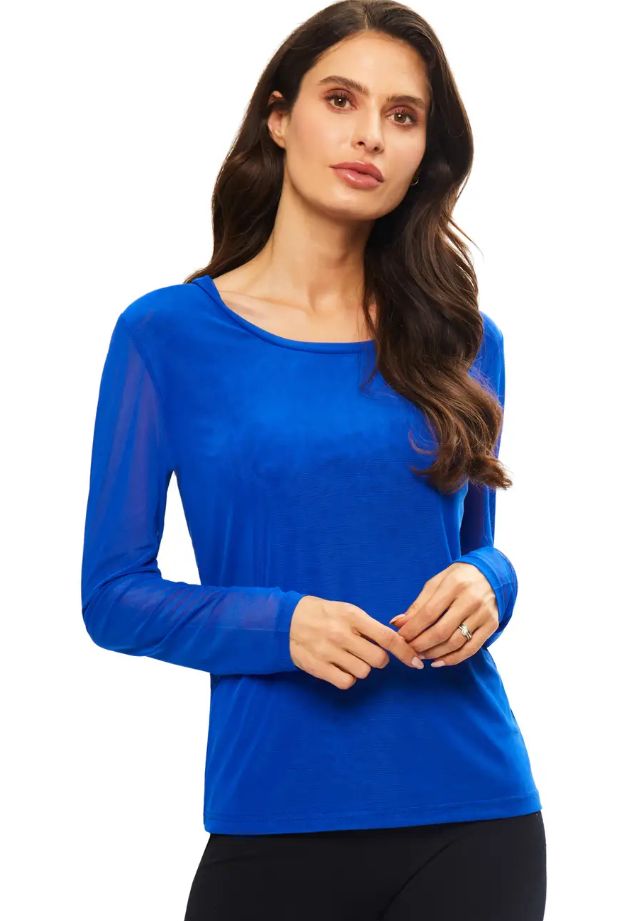 Royal Blue Mesh Top, Size: SMALL