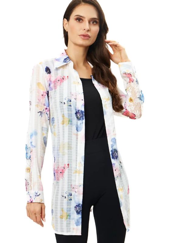 Floral Butterfly Lace Blouse