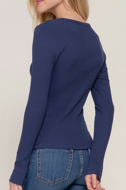 Long Sleeve Crew Neck Top - 3 Colors