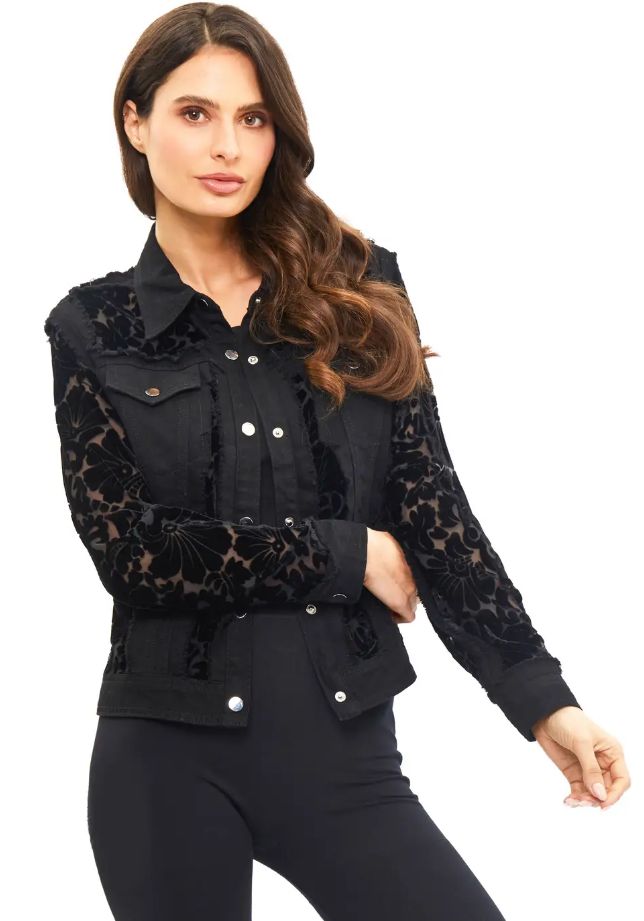 Black Velvet Mesh Sleeves, Size: MEDIUM