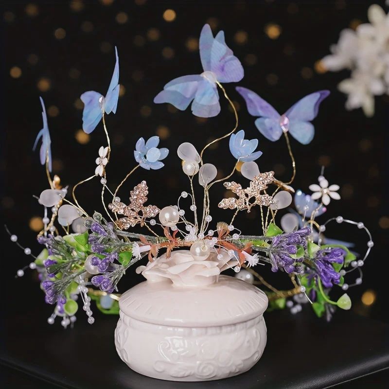 Butterfly Headband/Tiara, Color: Blue-Violet