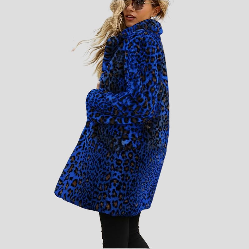Blue Leopard Coat