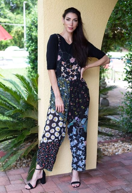 Floral Patchwork Coveralls