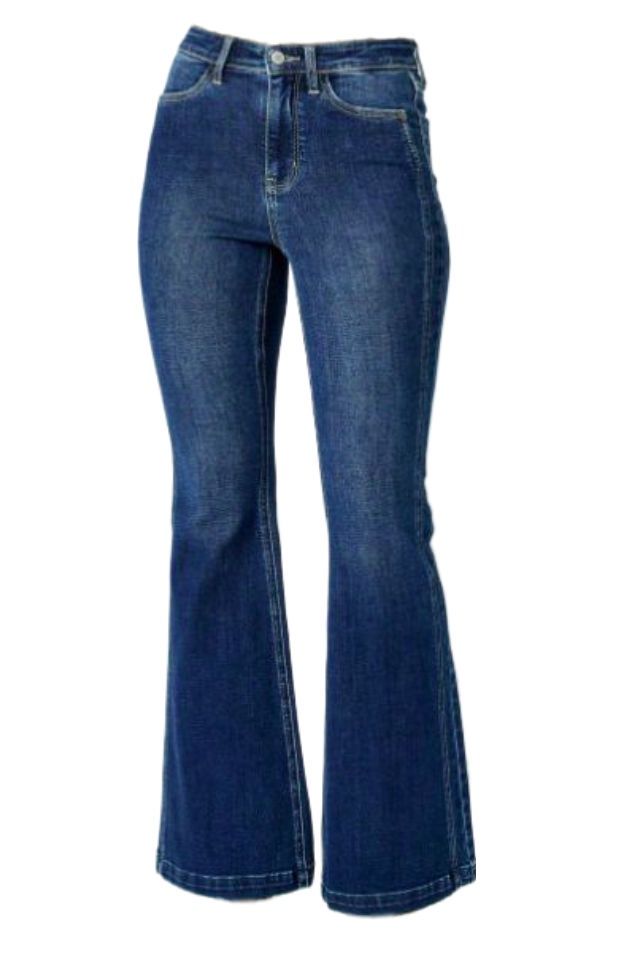 JB Angled Side Seam Flare Jeans, Size: 7/28
