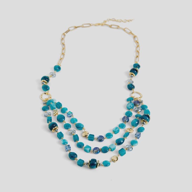 Triple Beaded Necklace