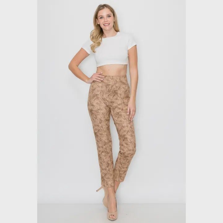 Faux Suede Anna Pants, Size: MEDIUM