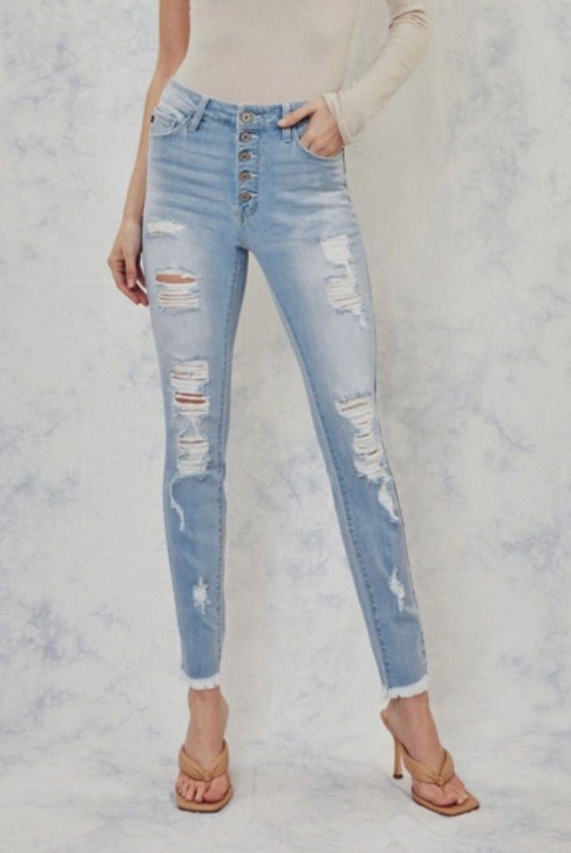 KC High Rise Ankle Skinny, Size: 3