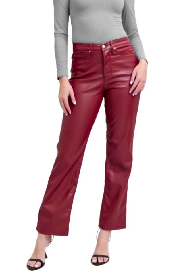 JB - Tummy Control RED Faux Leather, Size: 5 (27)