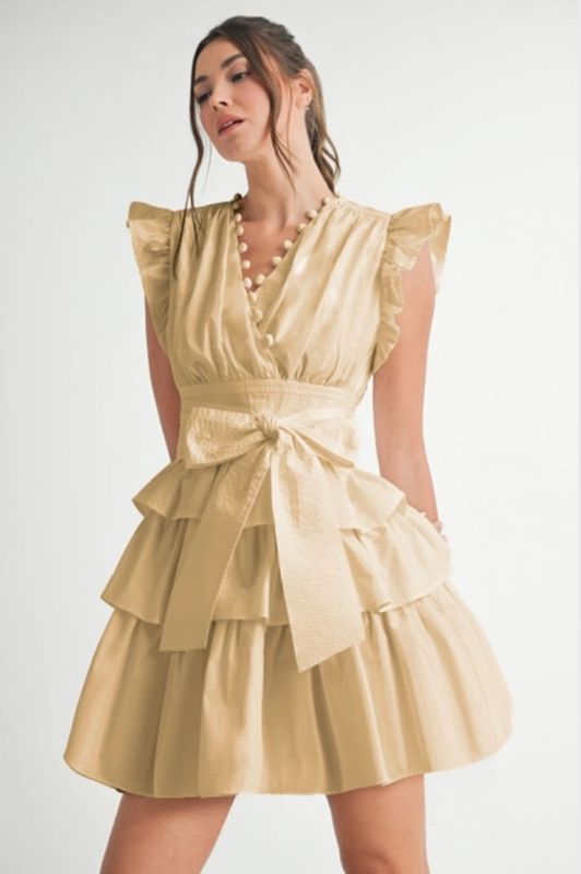 Golden Hour Ruffled Mini Dress