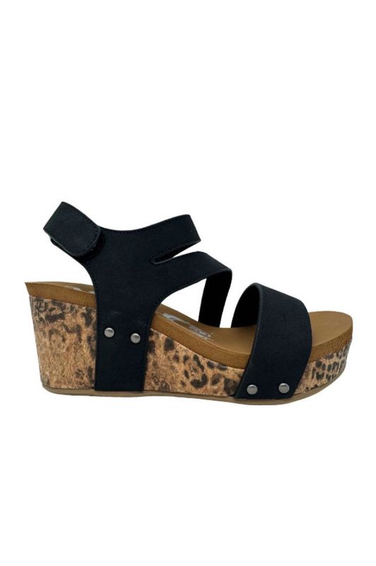 Atlas Printed Cork Wedge Shoes