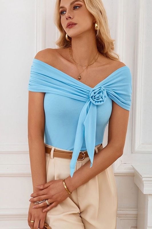 Off Shoulder Rose Top