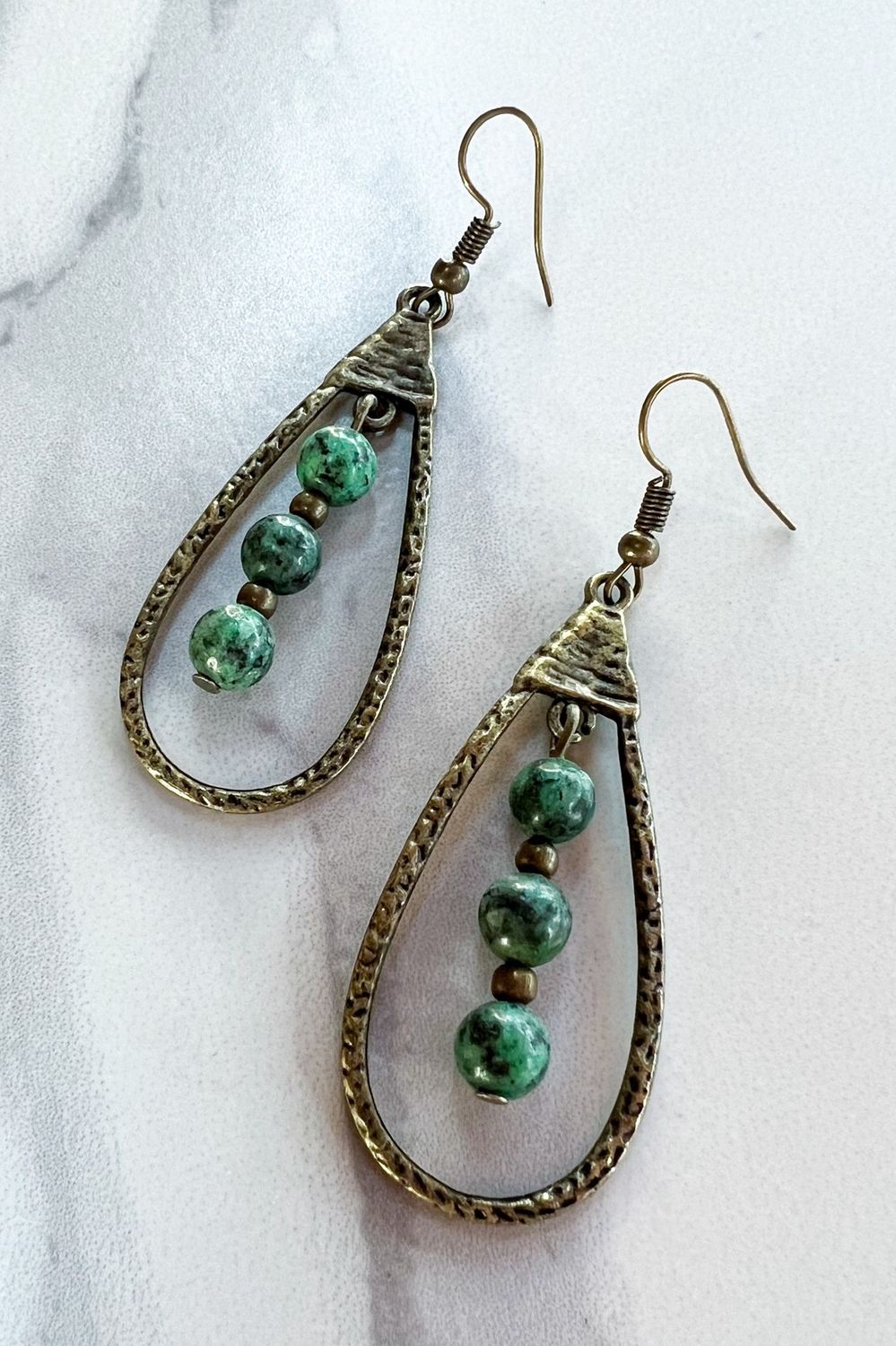 African Turquoise Earrings