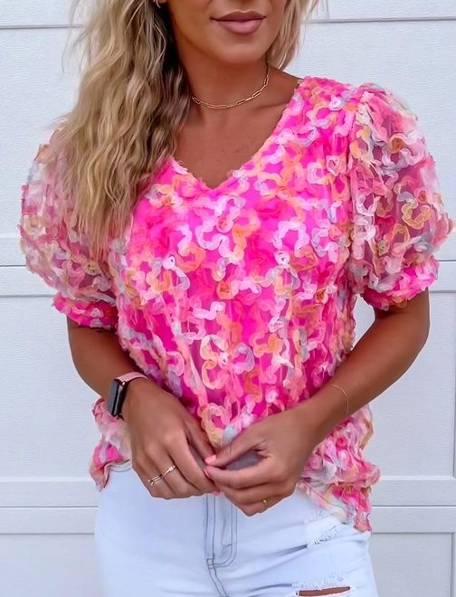 ON SALE Price Marked is 30% Off Orig. Price - Ribbon Mesh Top