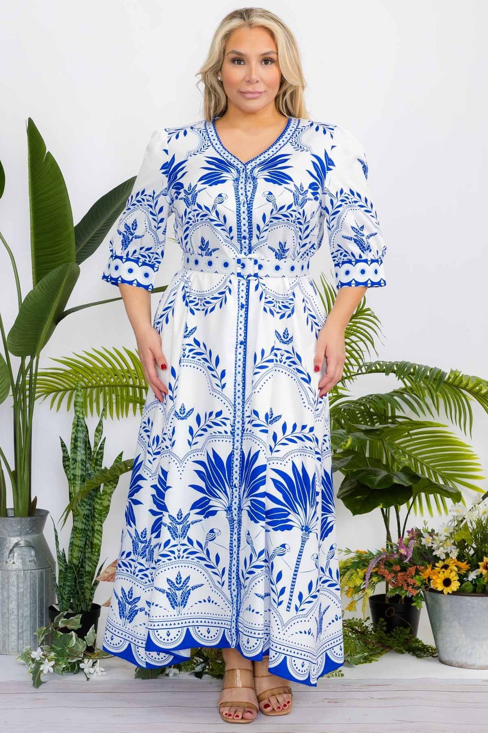 CURVY Royal Maxi Dress, Size: 1X