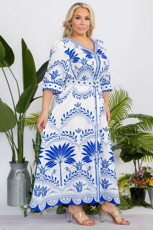 CURVY Royal Maxi Dress