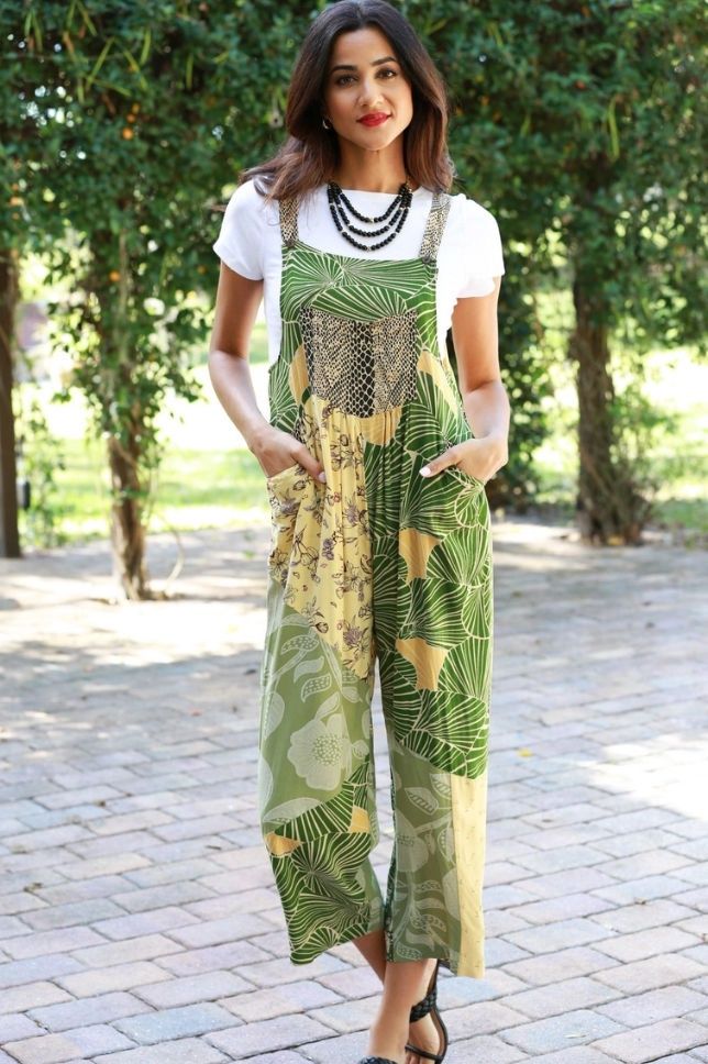 Golden Patchwork Overall, Size: SMALL/MEDIUM