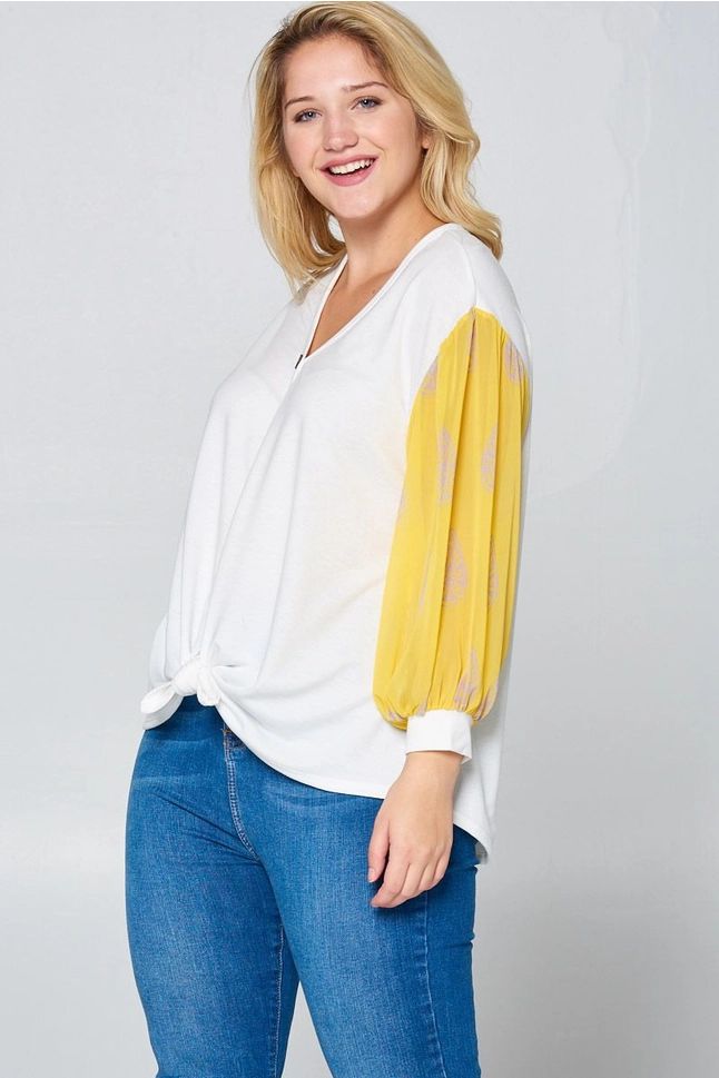 Curvy Sunshine Top, Size: 1X