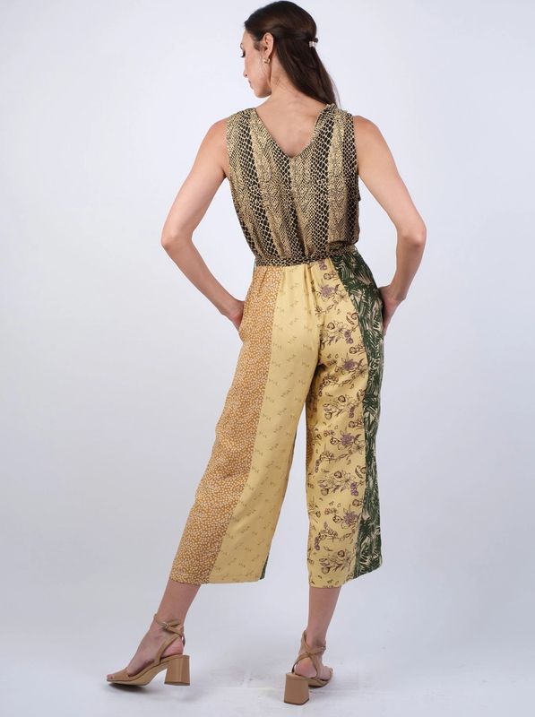 Golden Patchwork Jumpsuit