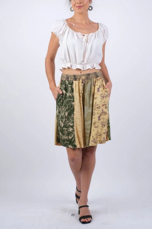 Golden Patchwork Shorts