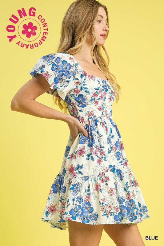 Twirl Me Floral Mini Dress