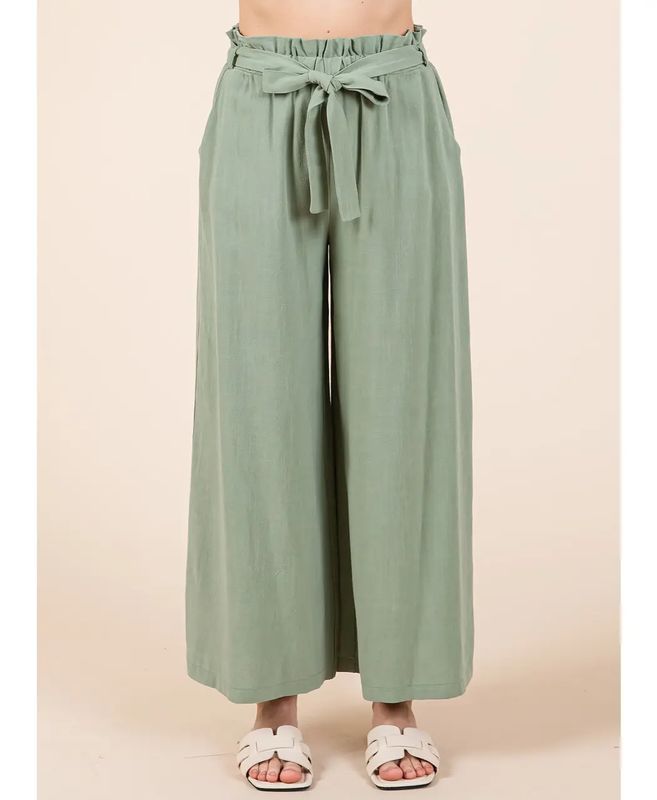 Wide Leg w Tie Pants