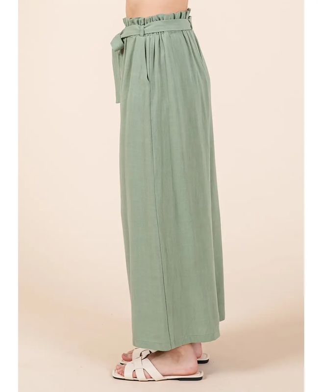 Wide Leg Tie Pants